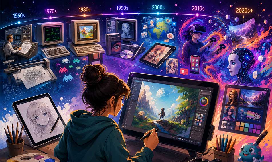 The History of Digital Art: From Pixels to AI
